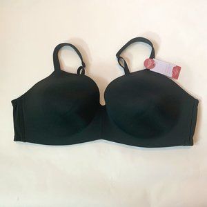 Cacique 46DD Wire-Free Black T-Shirt Bra Nwt
